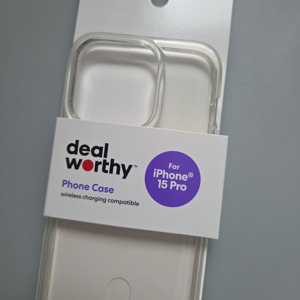 Deal-Worthy Clear Phone Case for iPhone 15 Pro Wireless Charging Compatible - Picture 2 of 3